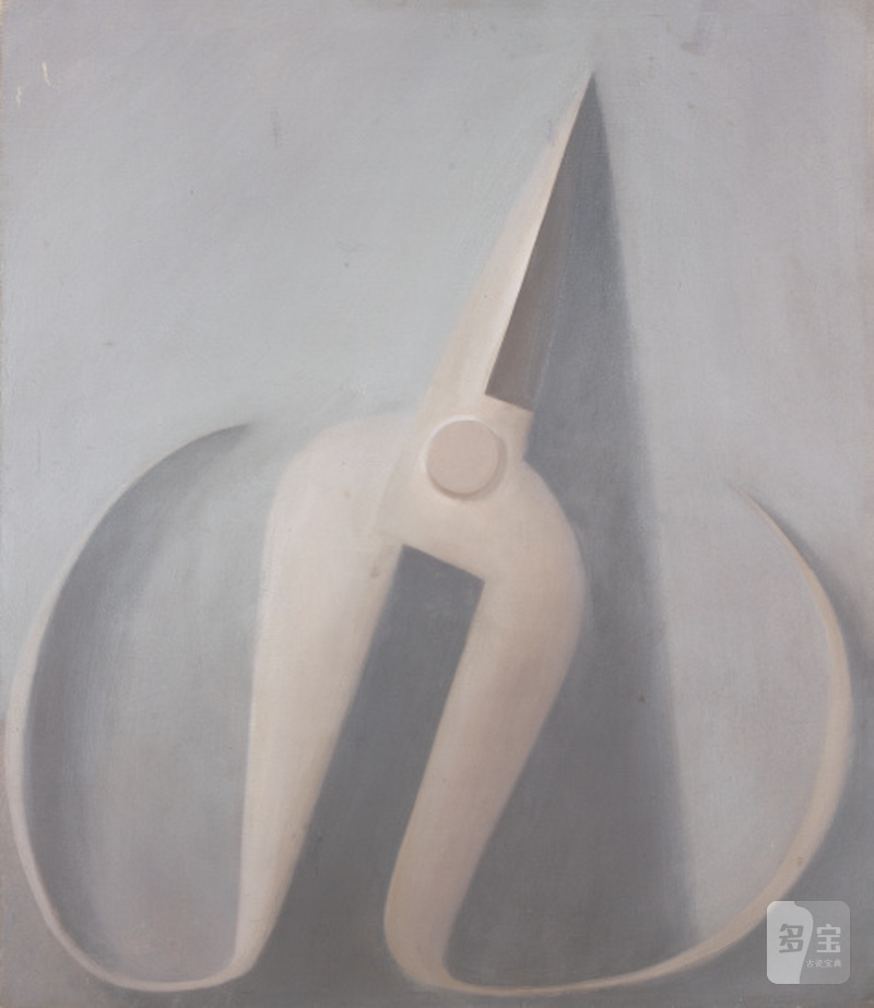 毛旭辉 MAO XUHUI (b.1956) 向右倾斜的灰色剪刀 Grey Scissors Tilting to the Right - 图1